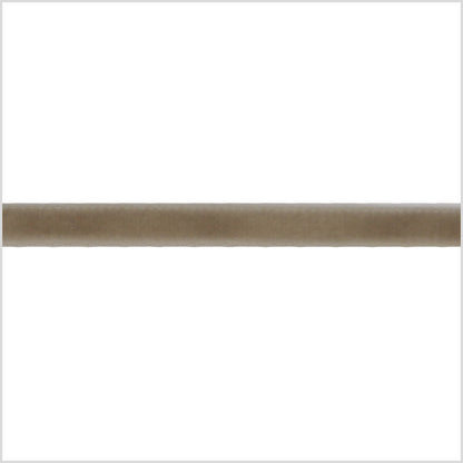Khaki Single Face Velvet Ribbon - 0.125