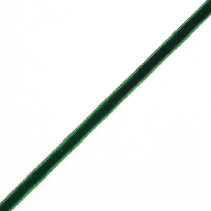 Dark Green Single Face Velvet Ribbon - 0.125
