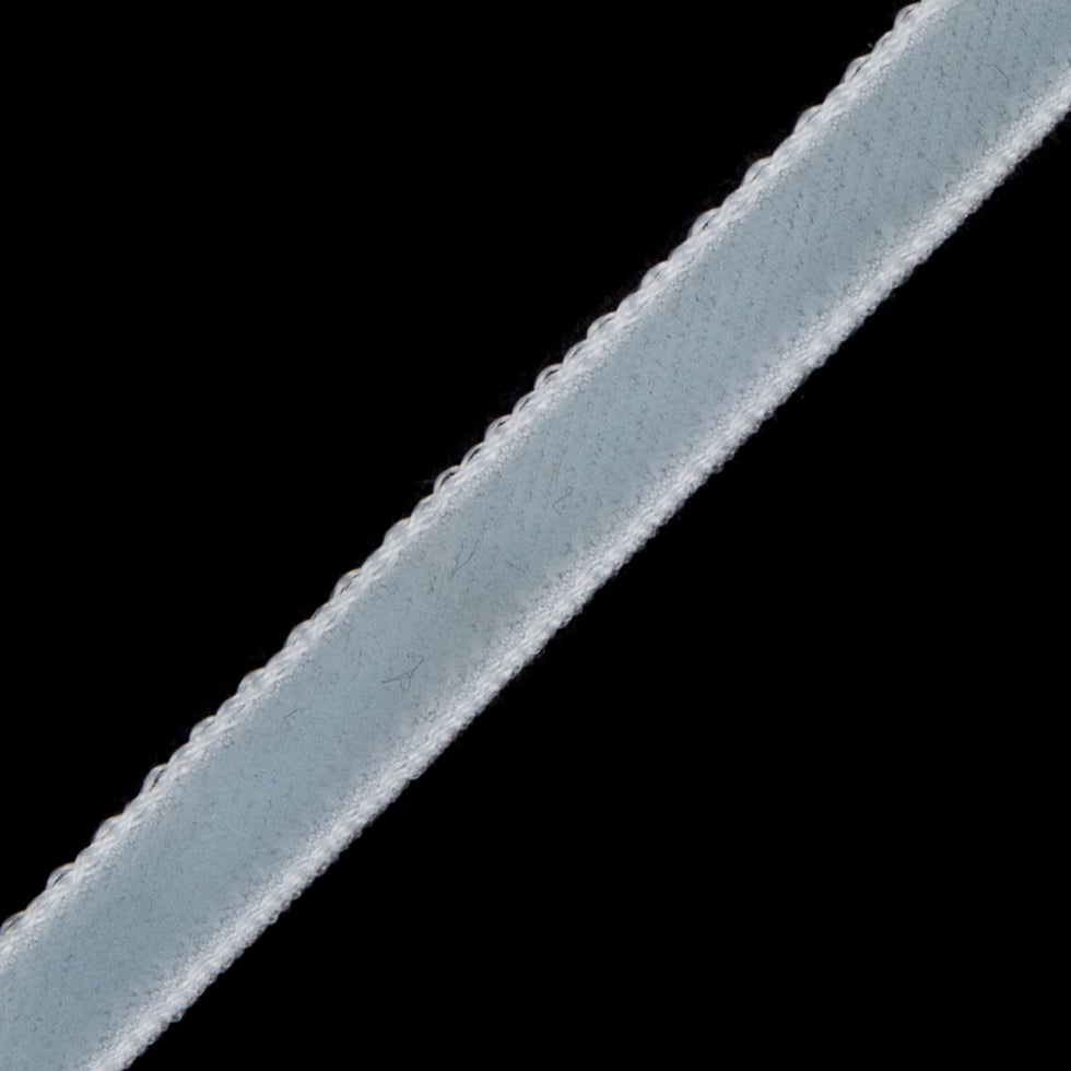 Baby Blue Single Face Velvet Ribbon - 0.125 - Detail