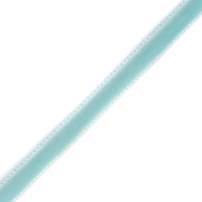 Teal Single Face Velvet Ribbon - 0.125 - Detail