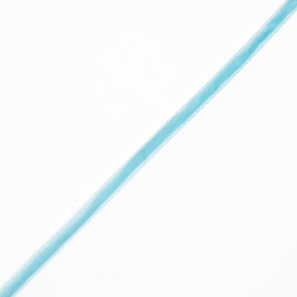 Italian Sky Blue Single Face Velvet Ribbon - 5mm