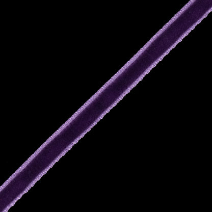 Italian Dark Grape Single Face Velvet Ribbon - 5mm Detail