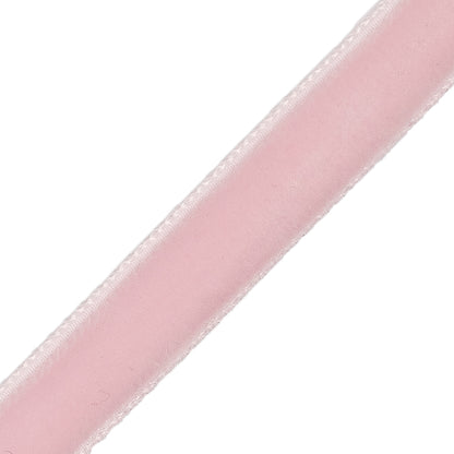 Baby Pink Single Face Velvet Ribbon - 0.375 - Detail