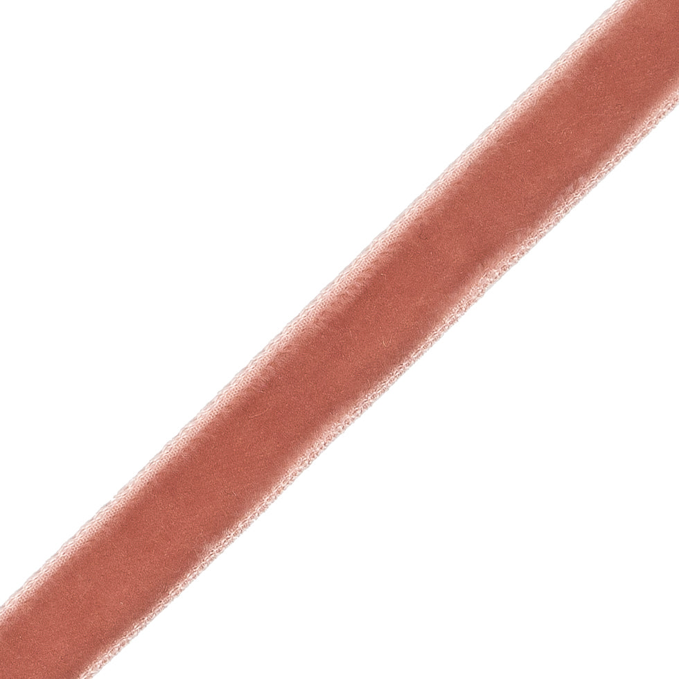 Dusty Pink Single Face Velvet Ribbon - 0.375" Detail