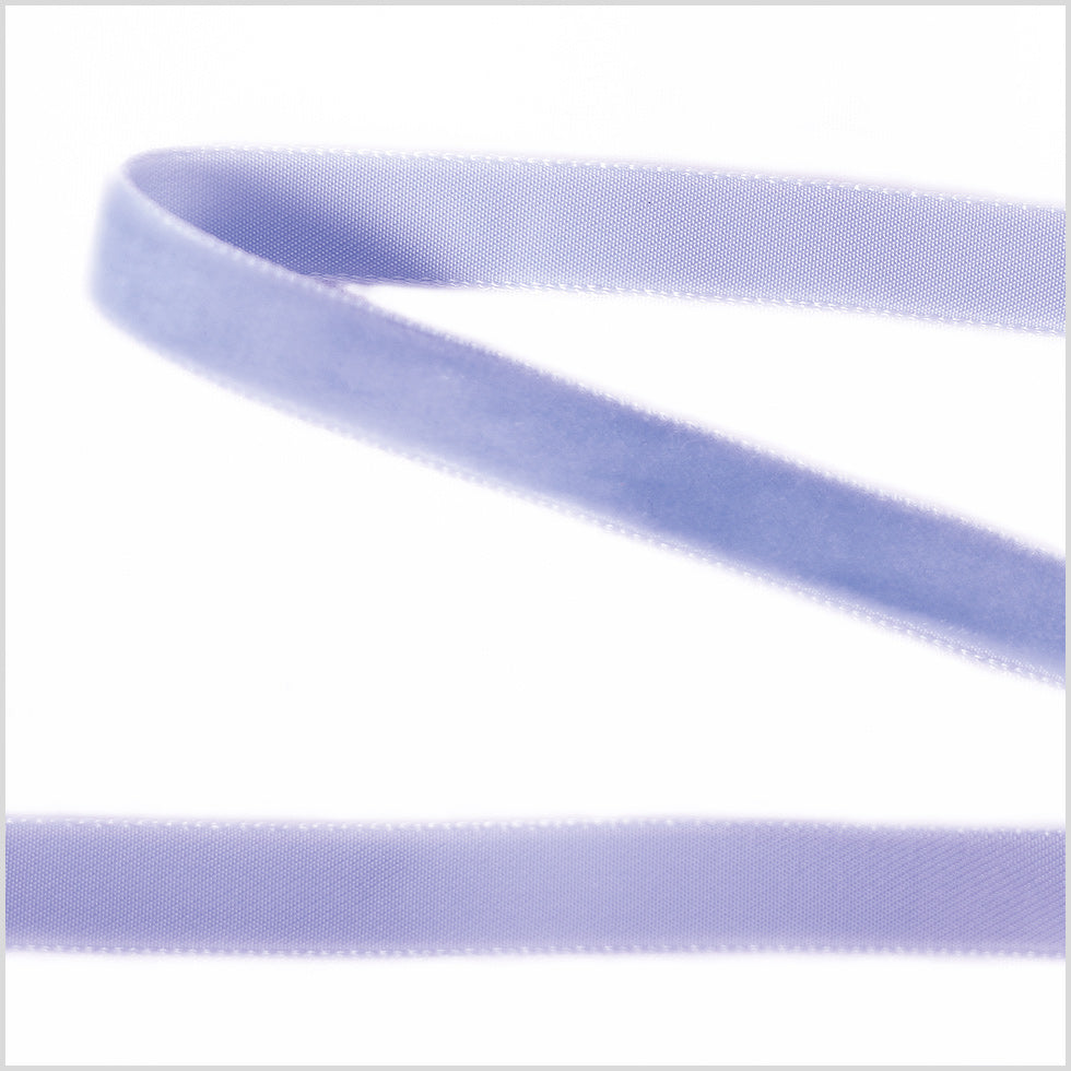 Light Lilac Single Face Velvet Ribbon - 0.375