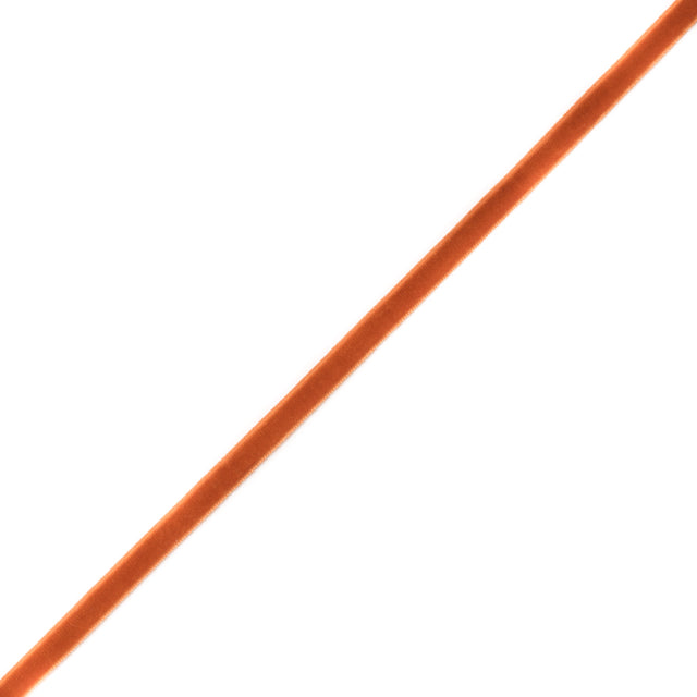 Rust Single Face Velvet Ribbon - 0.375