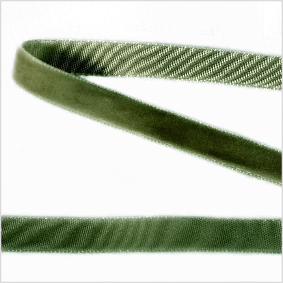 Hunter Single Face Velvet Ribbon - 0.375