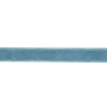 French Blue Single Face Velvet Ribbon - 0.375" Detail
