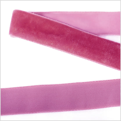 Beauty Pink Single Face Velvet Ribbon - 0.875