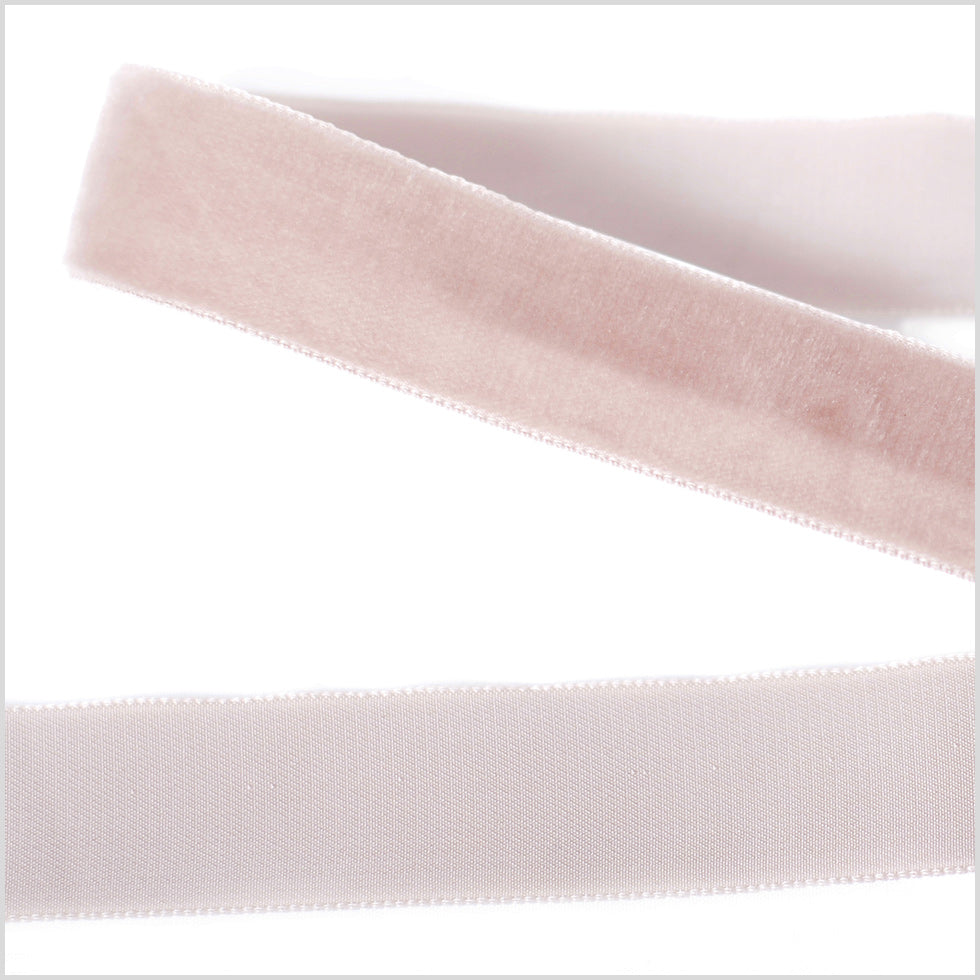 White Single Face Velvet Ribbon - 7/8"