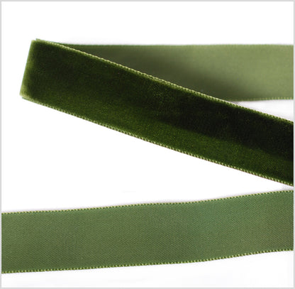 Hunter Single Face Velvet Ribbon - 7/8
