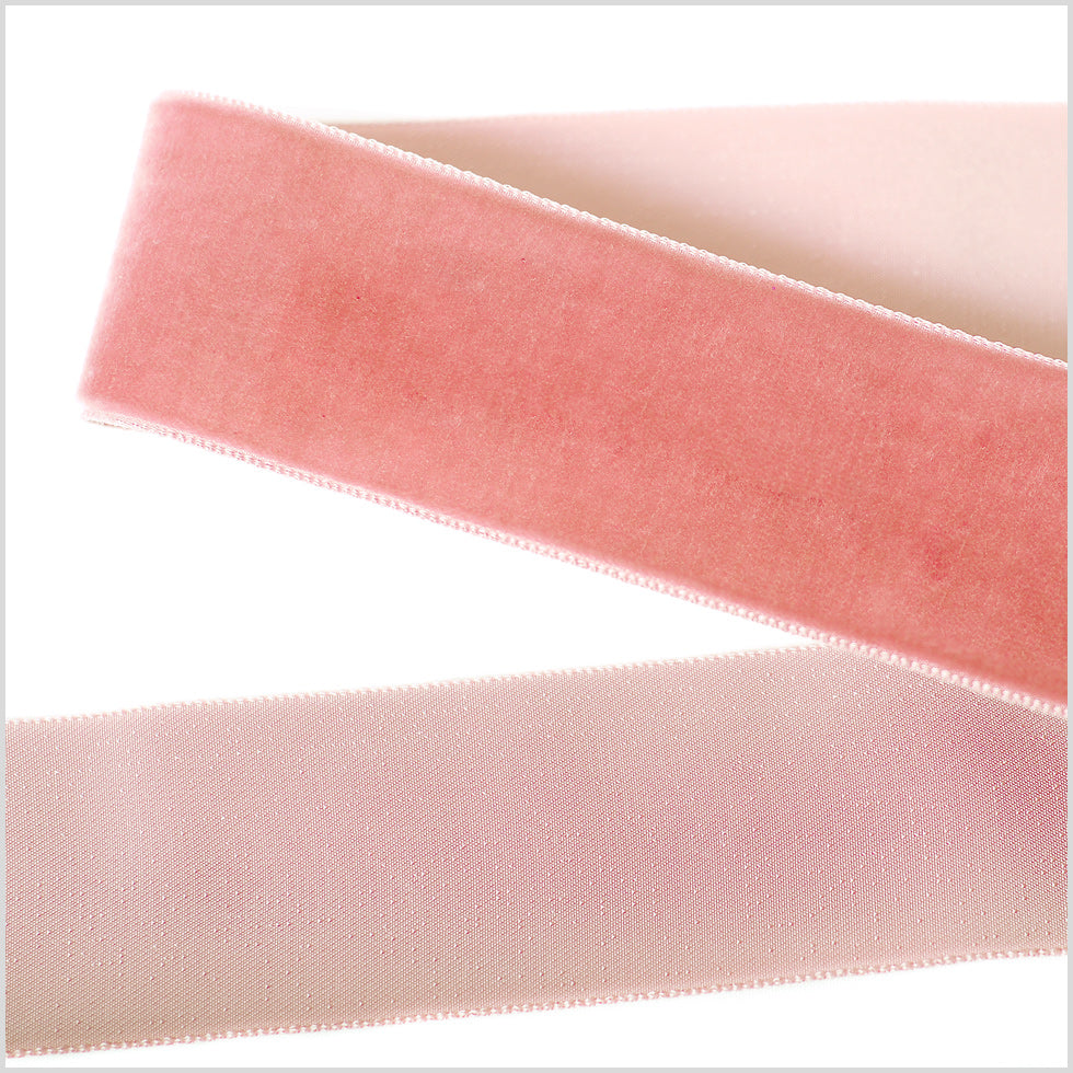 Coral Single Face Velvet Ribbon - 1.5