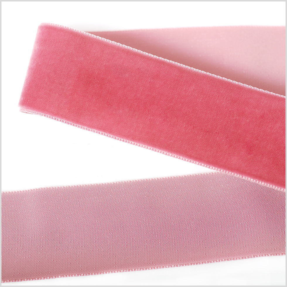 Dark Dusty Rose Single Face Velvet Ribbon - 1.5"