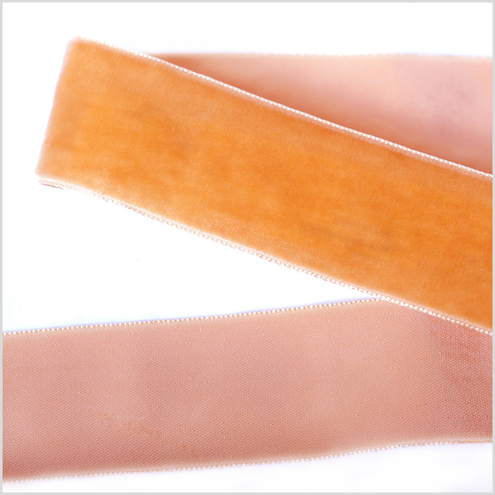Gold Single Face Velvet Ribbon - 1.5"