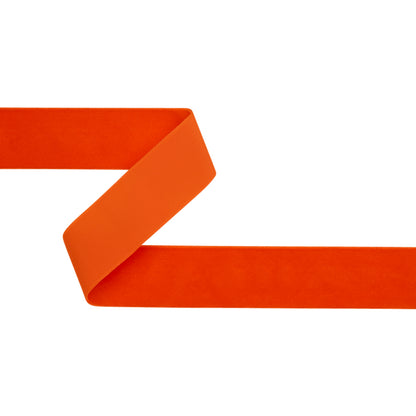 Bright Orange Single Face Velvet Ribbon - 1.5"