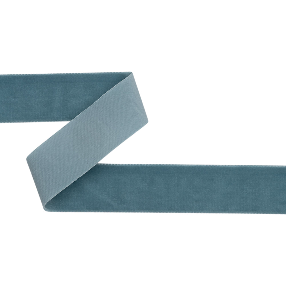 French Blue Single Face Velvet Ribbon - 1.5"