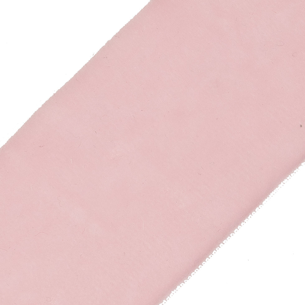 Baby Pink Single Face Velvet Ribbon - 2" Detail