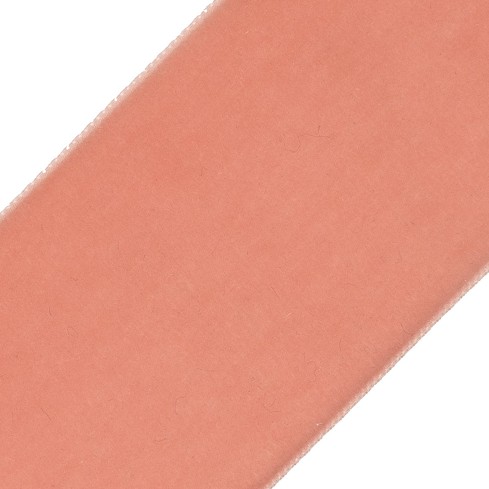 Coral Single Face Velvet Ribbon - 2 - Detail