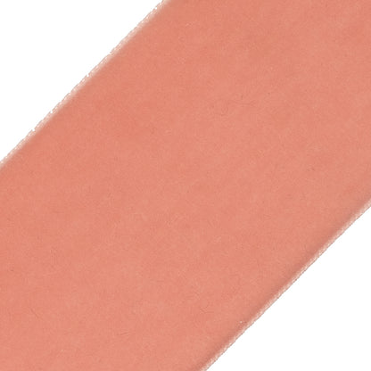 Coral Single Face Velvet Ribbon - 2 - Detail