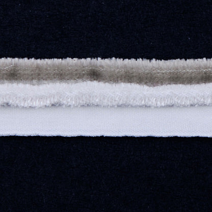 Italian Light and Dark Gray Velvet Piping - 0.625" Detail