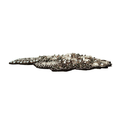 5.5 Silver/White Beaded Applique - Detail