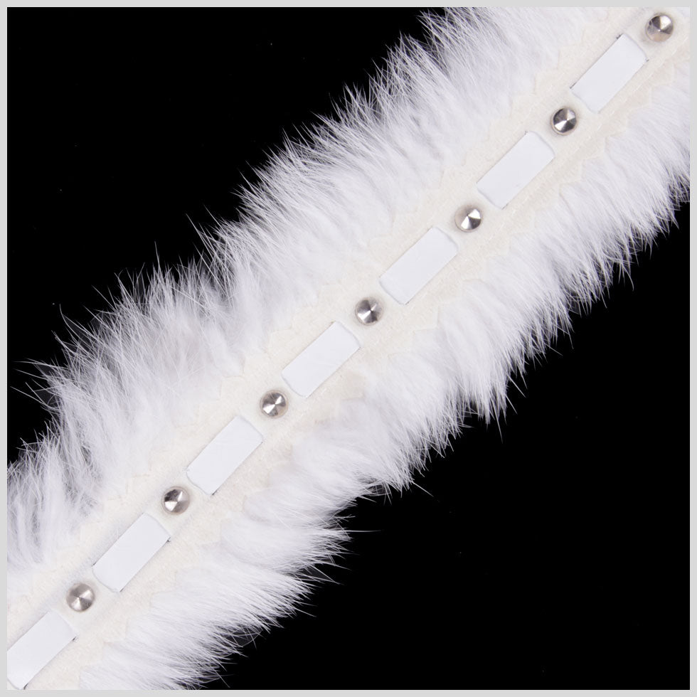 3 White Rabbit Fur Trim