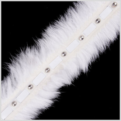 3 White Rabbit Fur Trim