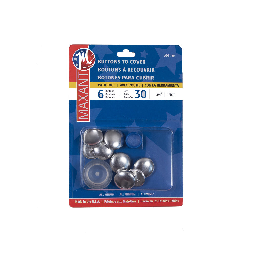 Maxant Button Cover Kit Size 30 - 6ct