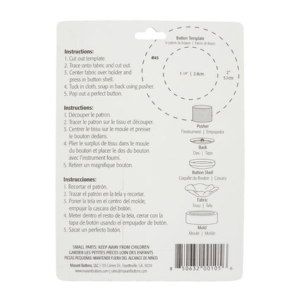 Maxant Button Cover Kit - Size 45 Detail