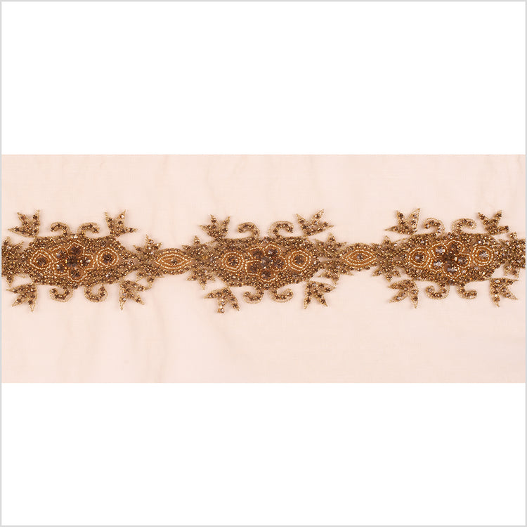 template--25130090922057__main-2.5 Gold/Light Colorado Topaz Fancy Beaded Rhinestone Trim