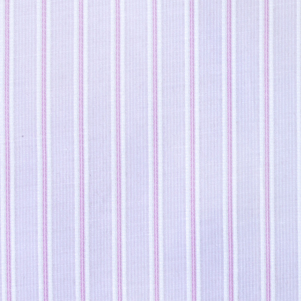Lavender/White Striped Shirting - Detail