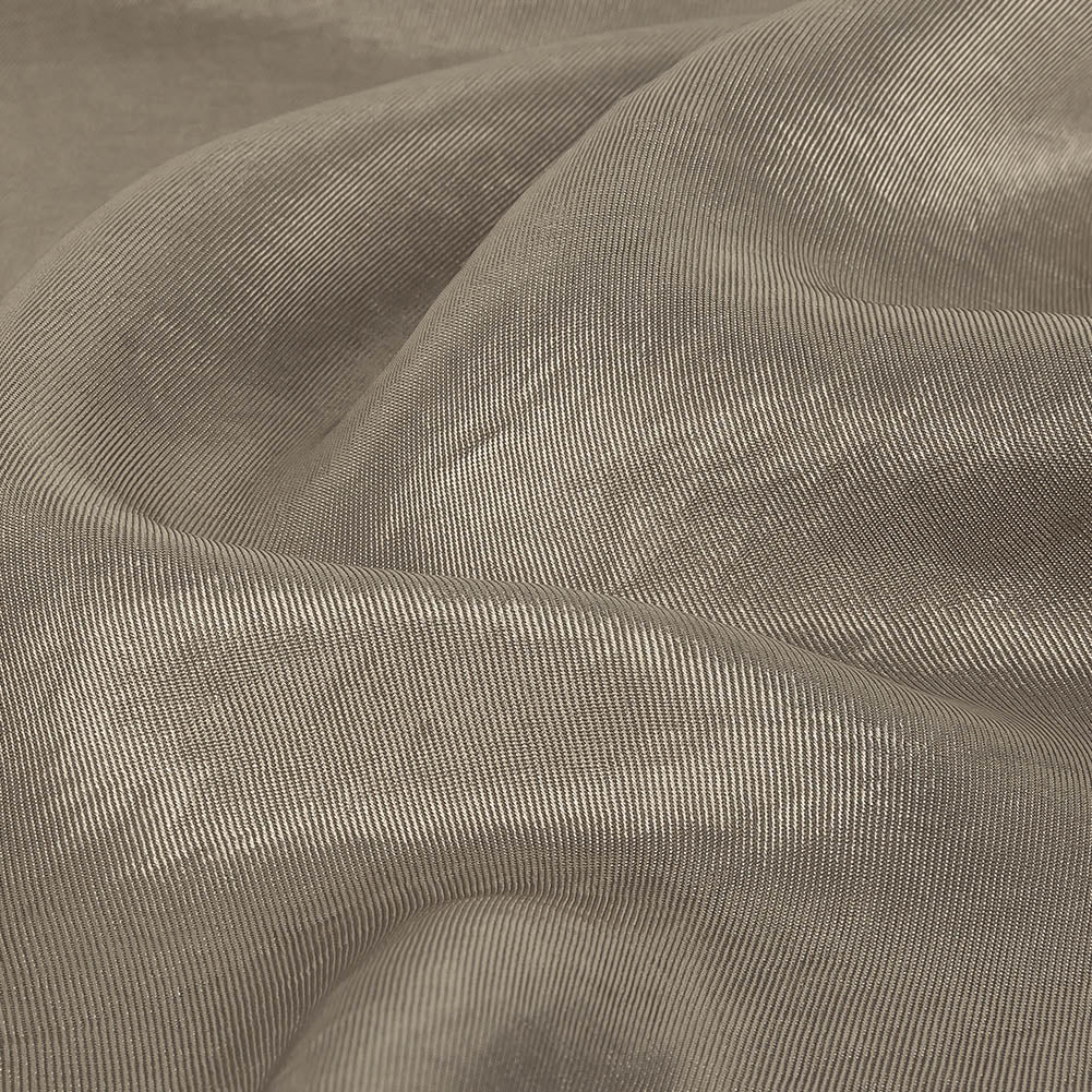 Warm Gray Luminous Cupro and Acetate Twill Lining Detail