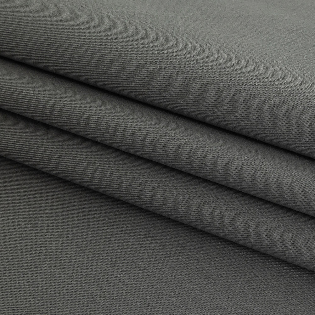 Famous NYC Designer Shark Gray Cotton Twill - Folded