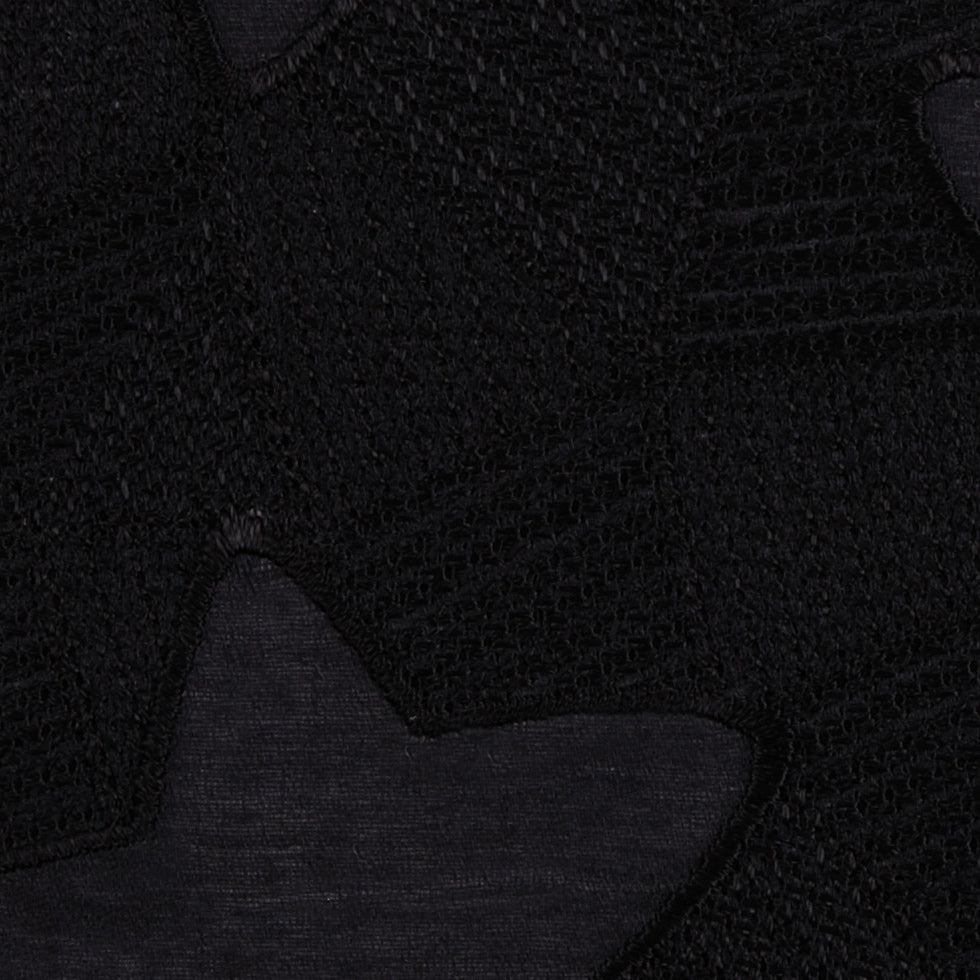 Famous NYC Designer Black Star-Pattern Cotton Detail