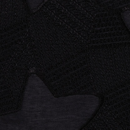 Famous NYC Designer Black Star-Pattern Cotton Detail