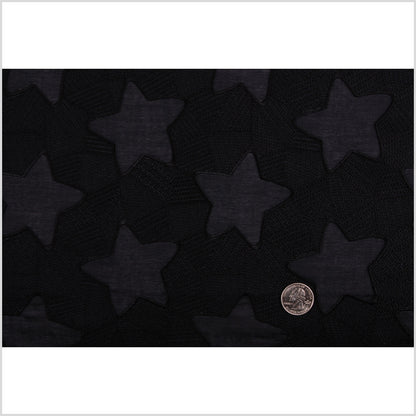 Famous NYC Designer Black Star-Pattern Cotton Full