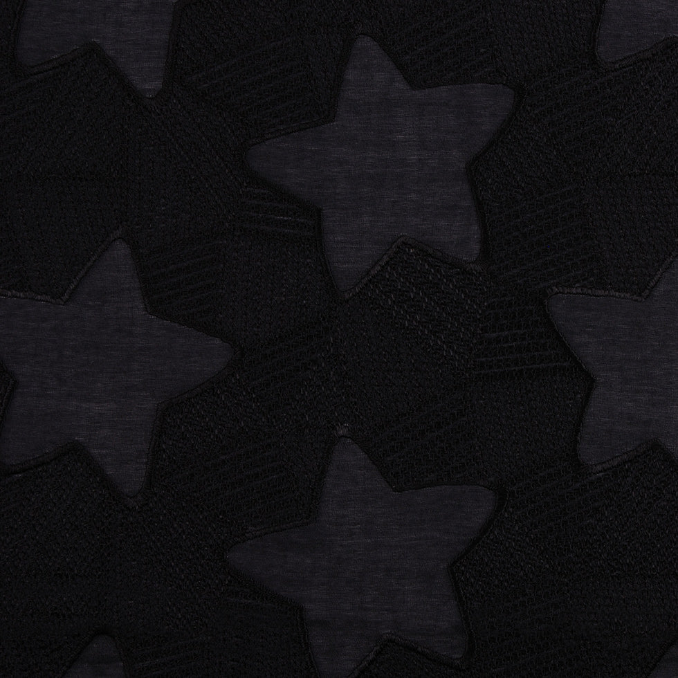 Famous NYC Designer Black Star-Pattern Cotton