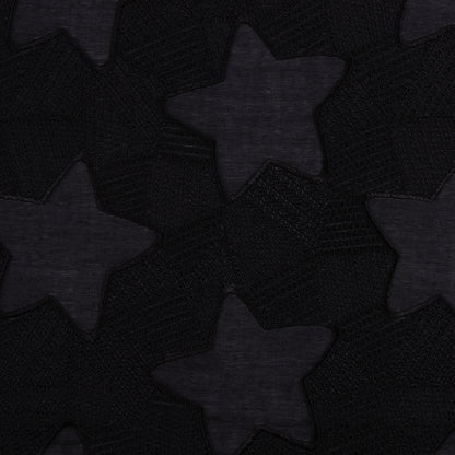 Famous NYC Designer Black Star-Pattern Cotton