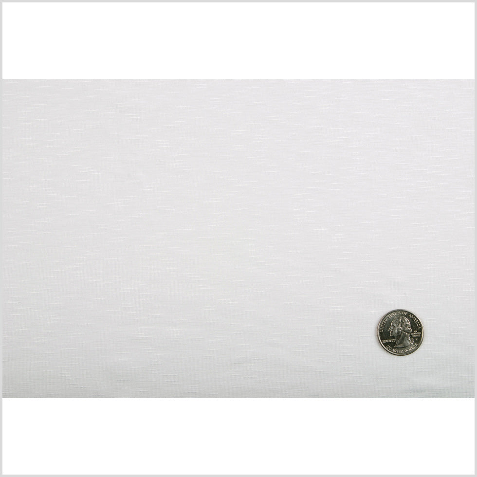 White Slubbed Viscose-Spandex Jersey Full