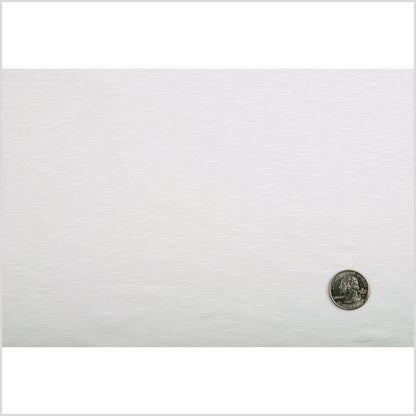 White Slubbed Viscose-Spandex Jersey Full