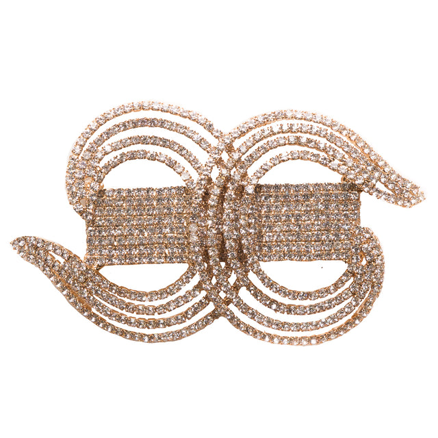 Gold/Clear Rhinestone Buckle