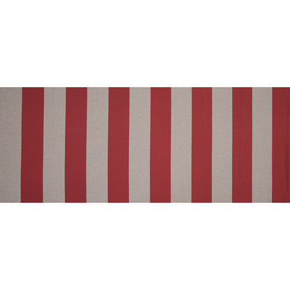 Famous NYC Designer Taupe/Rust Striped Italian Linen - Full