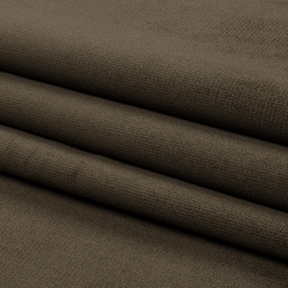 Gunmetal Solid Upholstery Velvet Folded