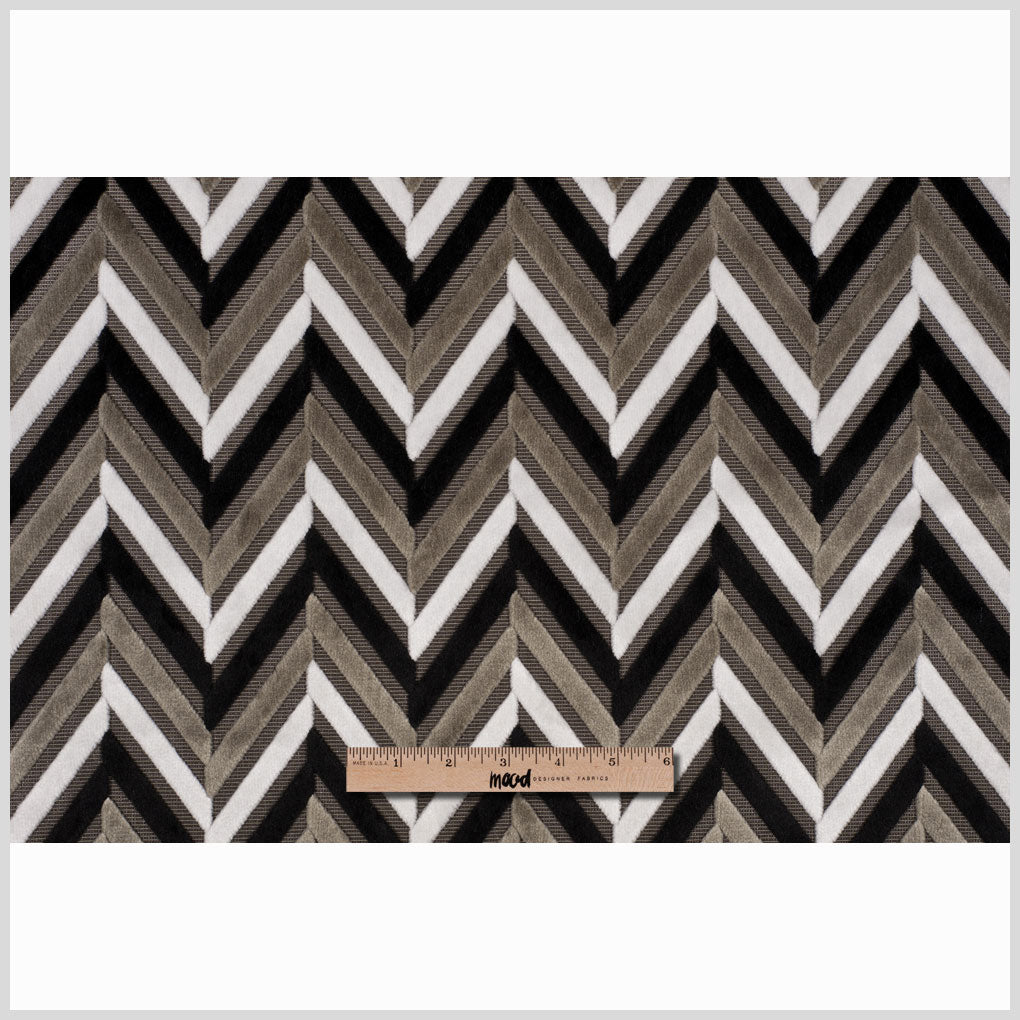 Black Geometric Velvet - Full