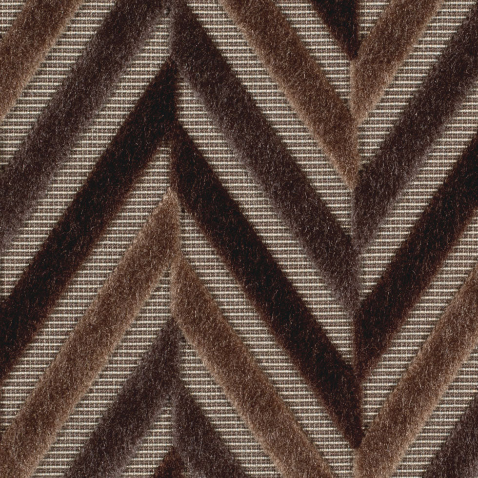 Brown Geometric Velvet Detail