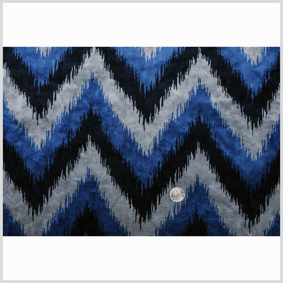 Blue Ikat Velvet Full