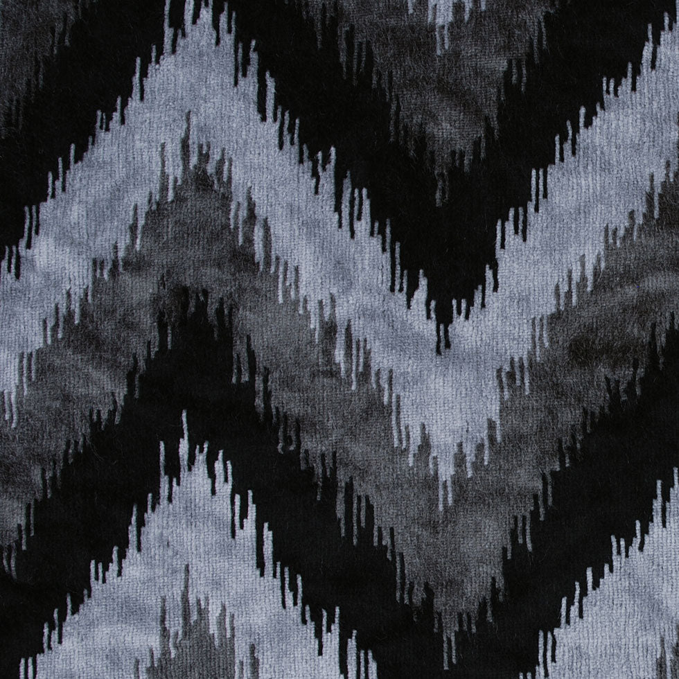 Black Ikat Velvet
