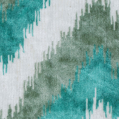 Teal Ikat Velvet - Detail