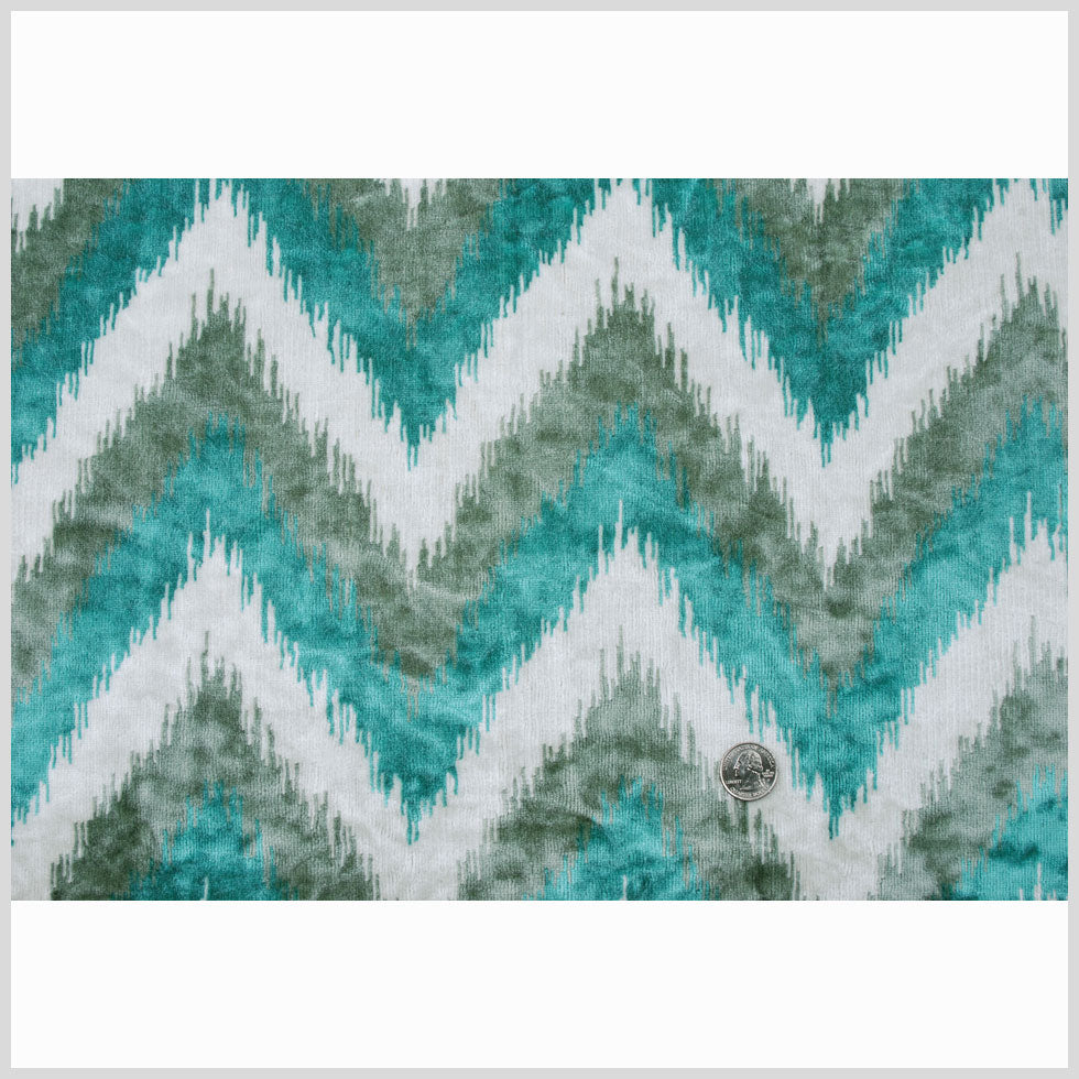 Teal Ikat Velvet - Full