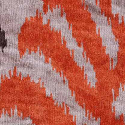 Orange Ikat Velvet Detail
